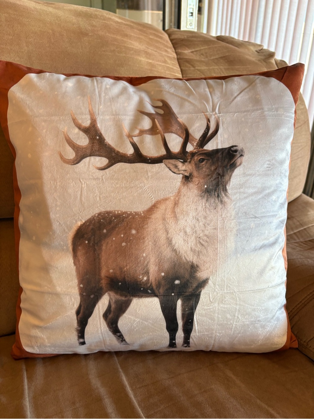 Snow Deer NWT Accent Pillow Cover with zipper. Set of 2 Covers, washable. - Picture 9 of 9